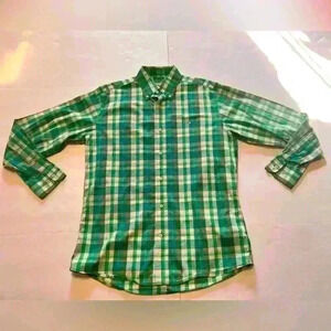 Southern Tide Plaid Long Sleeve Sport Shirt with stretch- Size M